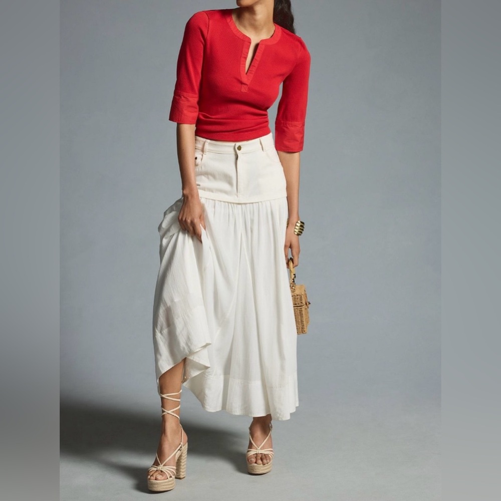 NWOT Anthropologie Maeve Top NWOT sz XS red